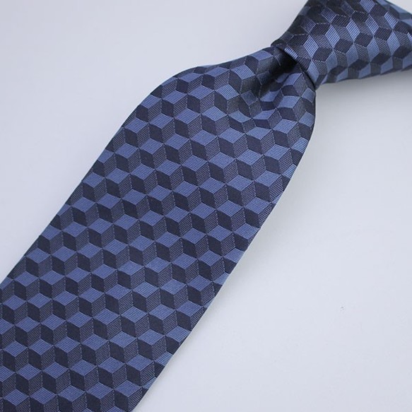 Motif tie/心弾むジオメトリックパターン:藍紺